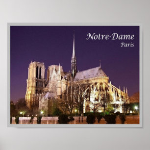 Frankrike - Paris - Notre-Dame de Paris - Poster