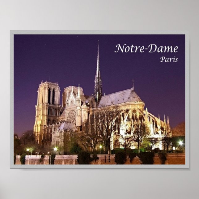 Frankrike - Paris - Notre-Dame de Paris - Poster (Framsidan)