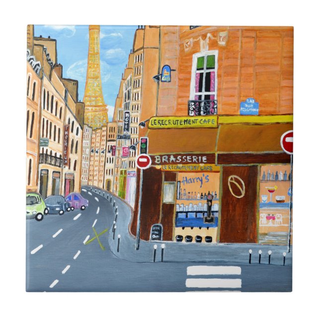 Frankrike, Paris,Rue Dominique Kakelplatta (Framsidan)