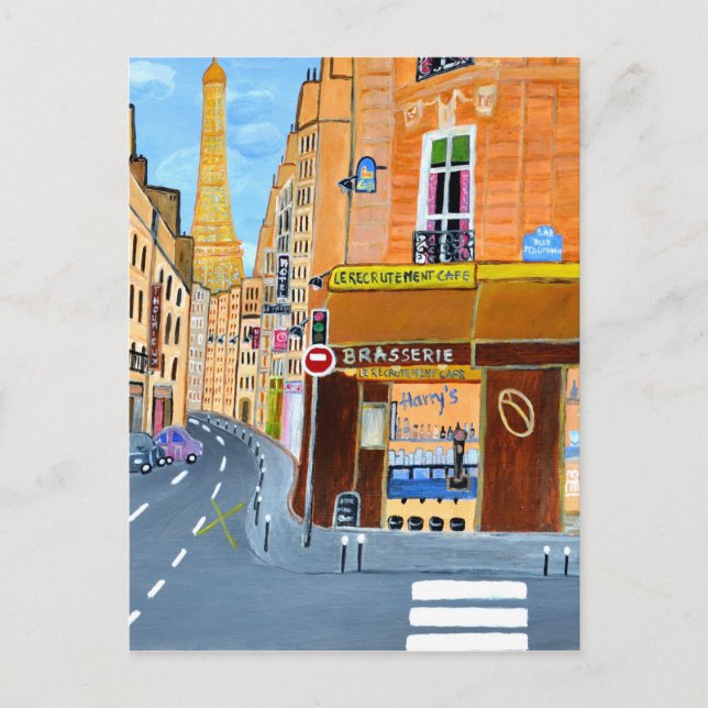 Frankrike, Paris,Rue Dominique Vykort (Framsida)