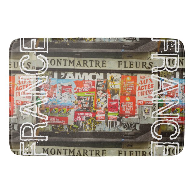 Frankrike Paris Stadsscen Montmartre Fleurs Område Badrumsmatta (Framsidan)
