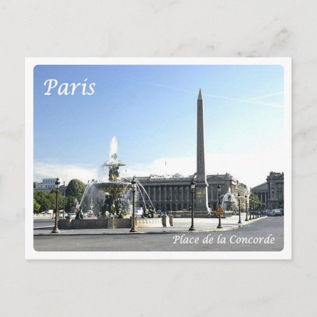 Frankrike - Paris - Ställe de la Concorde - Vykort (Framsida)