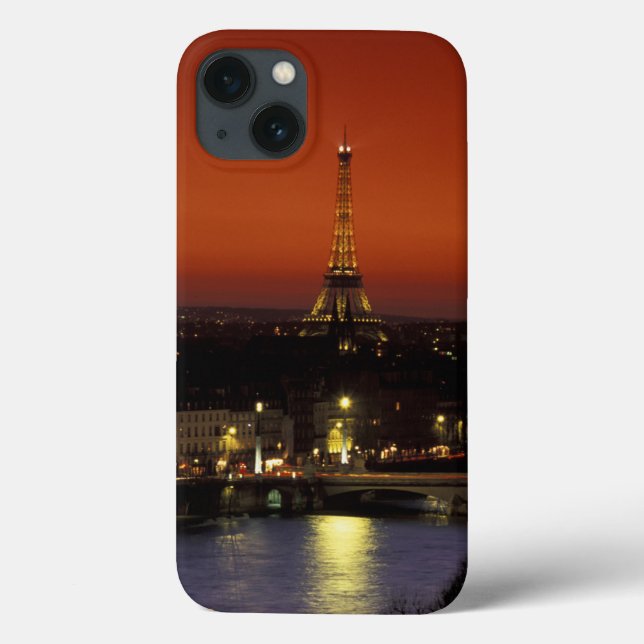 Frankrike, Paris Sunset view of Eiffel Torn and (Baksida)