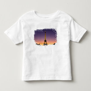 Frankrike, Paris, Tour Eiffel vid solnedgång. T-shirt