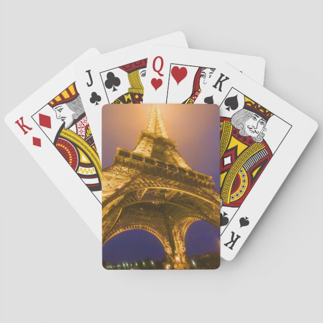 Frankrike, Paris. Uppifrån foten av Eiffeltornet Spel Kort (Baksidan)