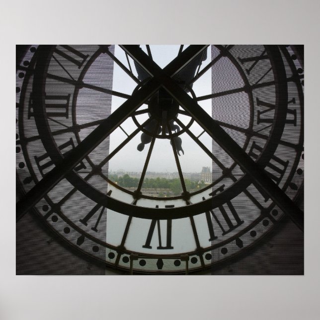 Frankrike, Paris. Utsikt över Seinefloden genom Poster (Framsidan)