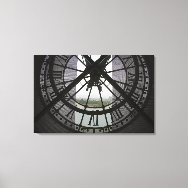 Frankrike, Paris. Visa över Seine River genom Canvastryck (Framsida)