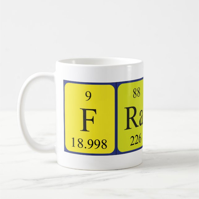 Frankrike periodisk bord namn mugg (Vänster)