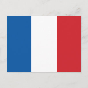 Frankrike Plain Flagga Vykort