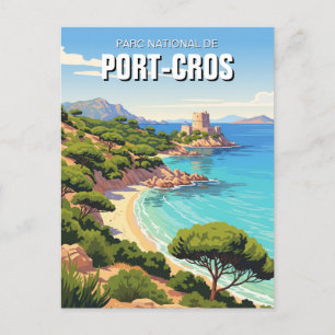 Frankrike Port-Cros nationalpark Travel Vykort