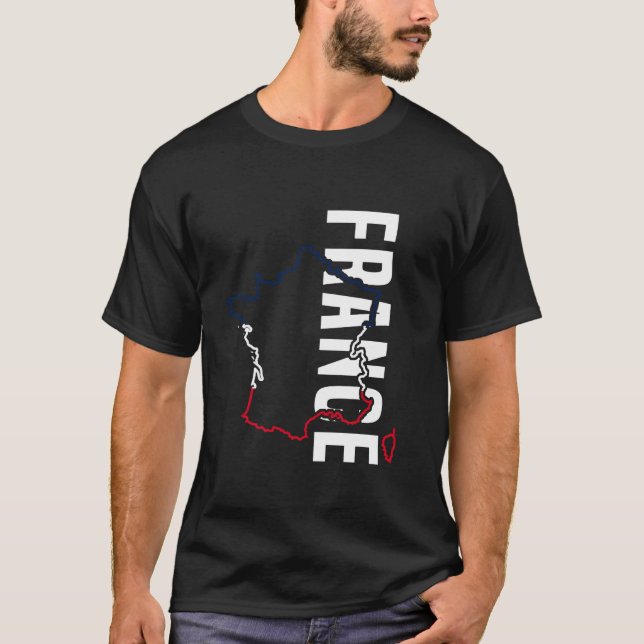 Frankrike Present Fransk Flagga Eiffeltornet Frank T Shirt (Framsida)