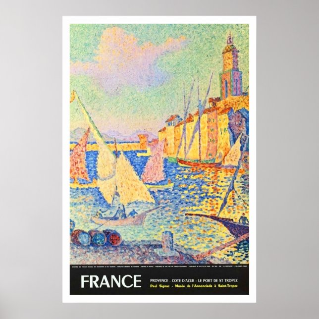 Frankrike, Provence, Fransk riviera, hamn i St. Tr Poster (Framsidan)