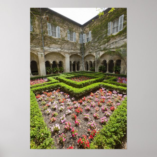 Frankrike, Provence, St. Remy-de-Provence. Garden Poster (Framsidan)