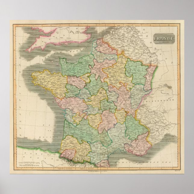 Frankrike, provinser 2 poster (Framsidan)