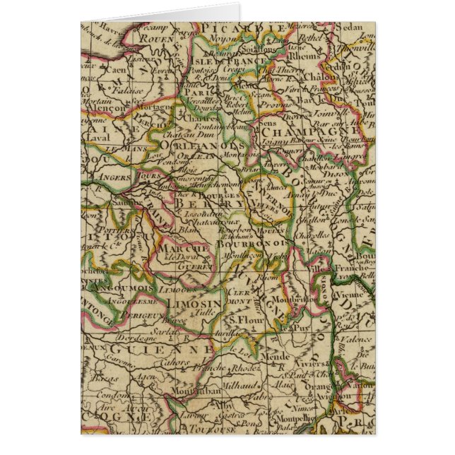 Frankrike, regeringar hälsningskort (Framsidan)