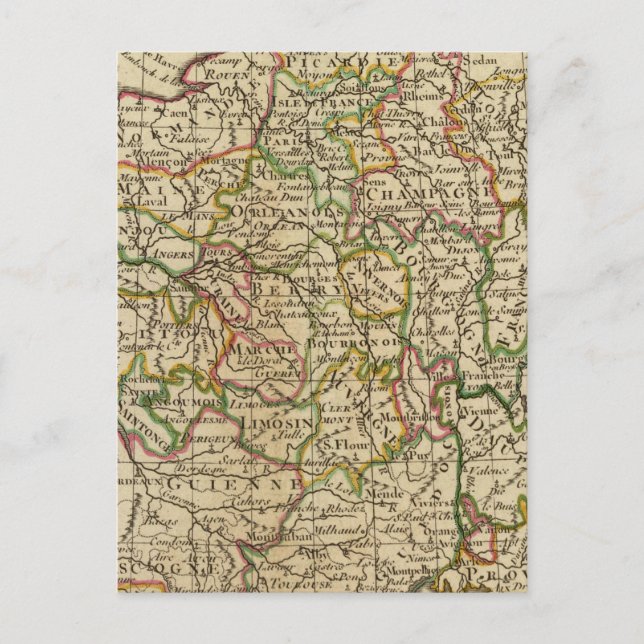 Frankrike, regeringar vykort (Framsida)