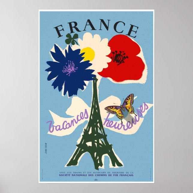 Frankrike, reseaffisch poster (Framsidan)