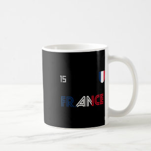Frankrike Retro Fotboll Fransk Flagga Kaffemugg