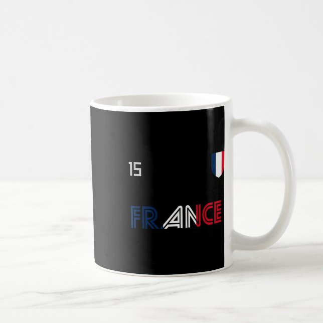 Frankrike Retro Fotboll Fransk Flagga  Kaffemugg (Höger)