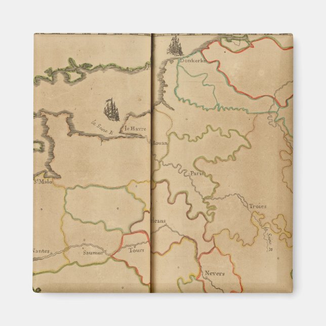 Frankrike Rivers Magnet (Framsidan)