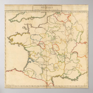 Frankrike Rivers Poster