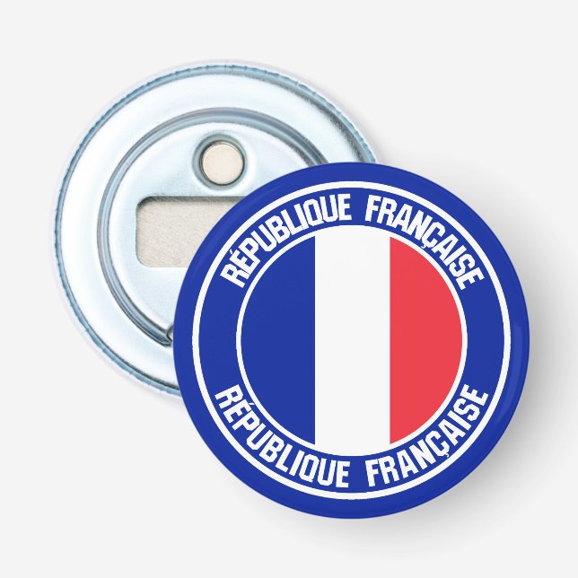 Frankrike Round Emblem Flasköppnare (Framsidan)
