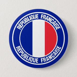 Frankrike Round Emblem Knapp
