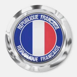 Frankrike Round Emblem Magnet