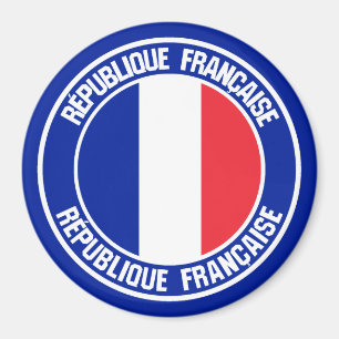 Frankrike Round Emblem Magnet