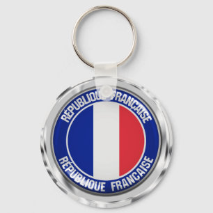 Frankrike Round Emblem Nyckelring