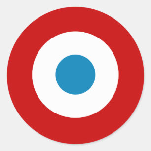 Frankrike roundel land flagga symbol armén, militä runt klistermärke