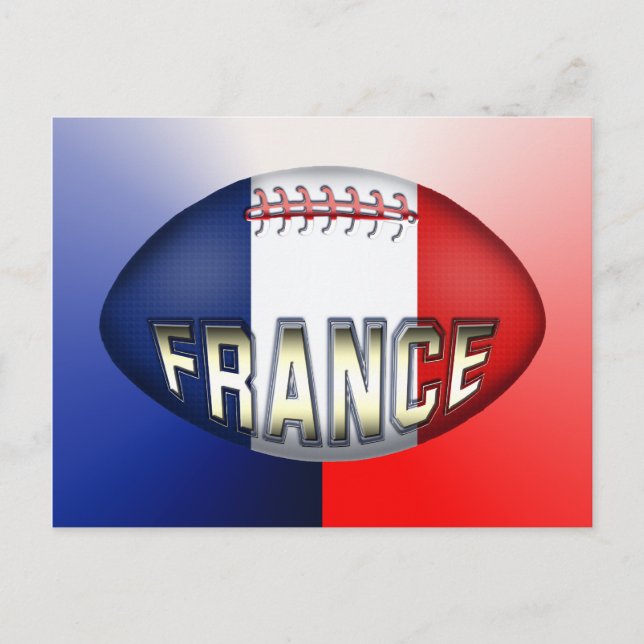 Frankrike Rugby Boll Vykort (Framsida)