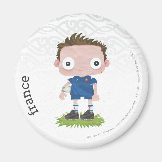 Frankrike Rugby Fridge Magnet (Framsidan)