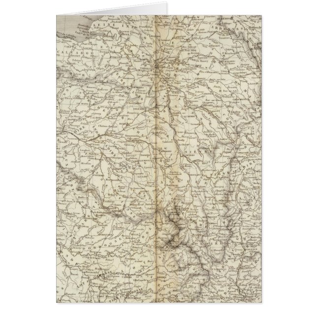 Frankrike, Schweiz och Belgien Hälsningskort (Framsidan)