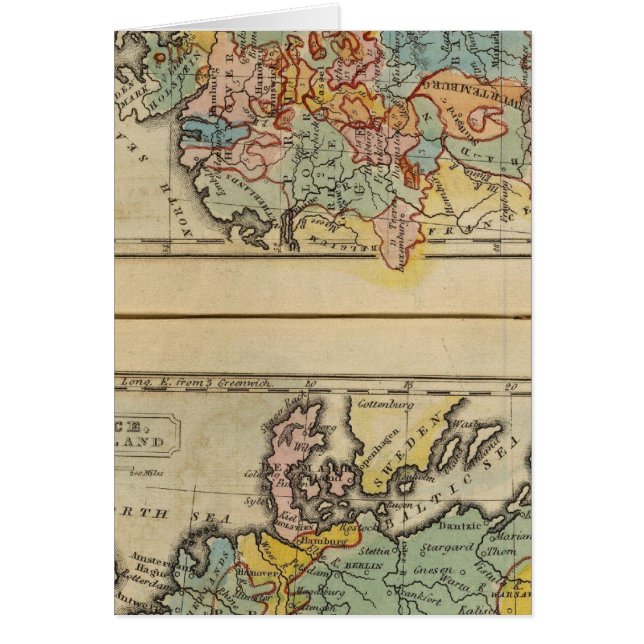 Frankrike, Schweiz, Tyskland Hälsningskort (Framsidan)