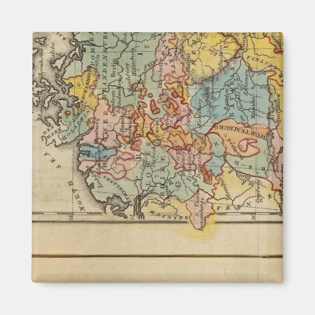 Frankrike, Schweiz, Tyskland Magnet (Framsidan)