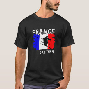 Frankrike skidåkning t shirt