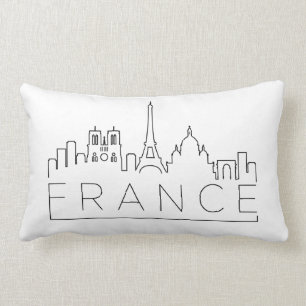 Frankrike Skyline Lumbar Pillow Lumbarkudde