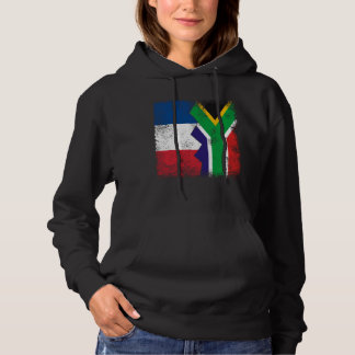 Frankrike South Afrika Flaggor, sydafrikanska Fran T Shirt