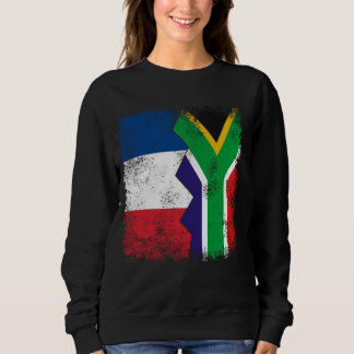 Frankrike South Afrika Flaggor, sydafrikanska Fran T Shirt