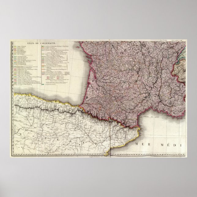 Frankrike Southwest Poster (Framsidan)