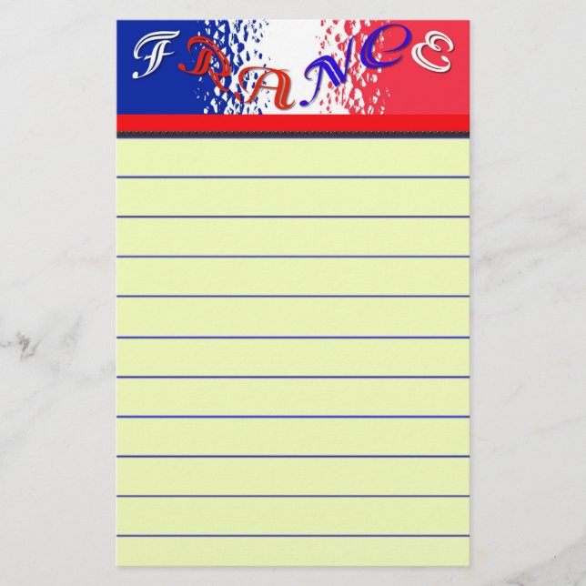 Frankrike Stationery Brevpapper (Framsida)