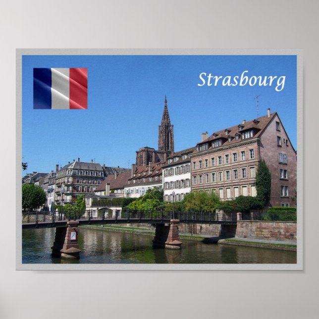 Frankrike - Strasbourg Starsburgo - Poster (Framsidan)