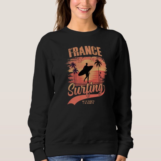 Frankrike Surfing T Shirt (Framsida)