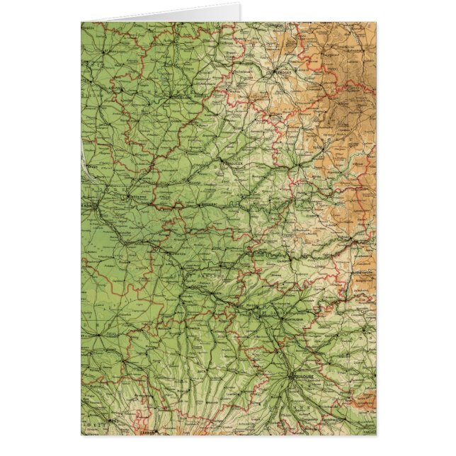 Frankrike sydvästra delen av Bordeaux Hälsningskort (Framsidan)