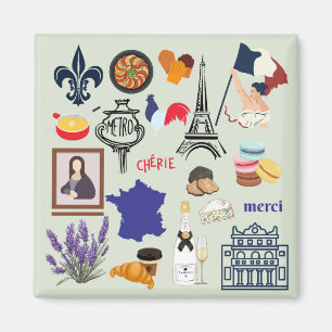 Frankrike Symbols Magnet