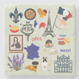 Frankrike Symbols Stenunderlägg