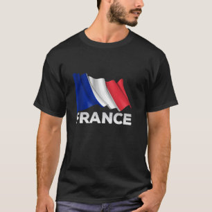 Frankrike T Shirt Fransk Flagga Tee Shirt Långärma
