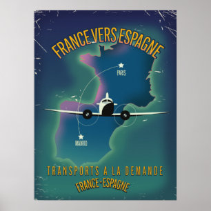 Frankrike till Spanien poster semester