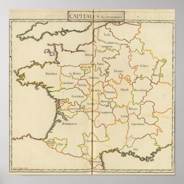 Frankrike-versaler Poster (Framsidan)